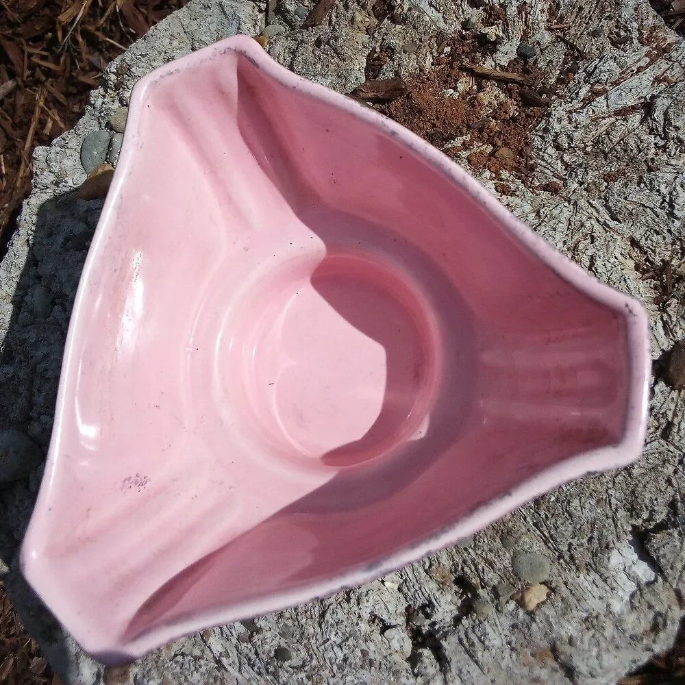 Vintage MCM Lane & Co Van Nuys Ceramic Ashtray Trinket Pink 444